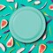 24 Count Mint Paper Plates 7" Round Disposable Dessert Plates for Parties